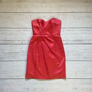 Pink sweetheart strapless dress